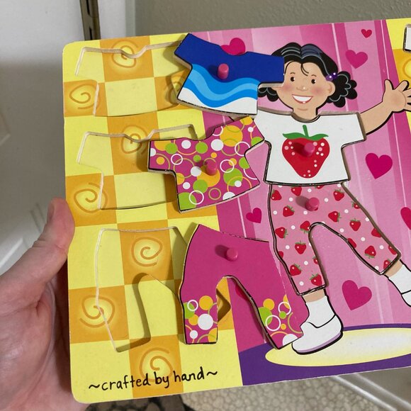 Melissa & Doug Girl Dress-Up Mix 'n Match Wooden Peg Puzzle MUST BE BUNDLED - Picture 6 of 6